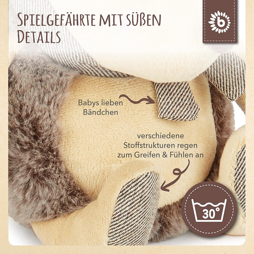 Bieco Plüsch Igel Spieltier Baby | ca. 22 cm | niedliches Baby Kuscheltier | Baby Spielzeug | Kusche