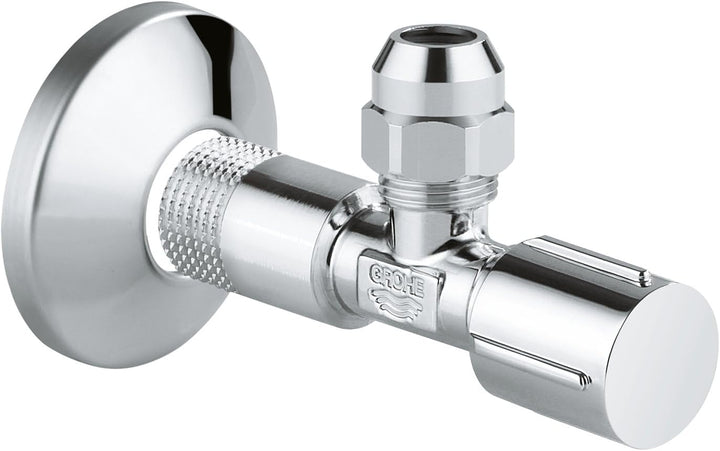 GROHE Eckventil (Wandschluss 1/2", Abgang 3/8", mit Längenausgleich, mit 10mm Quetschverschraubung,