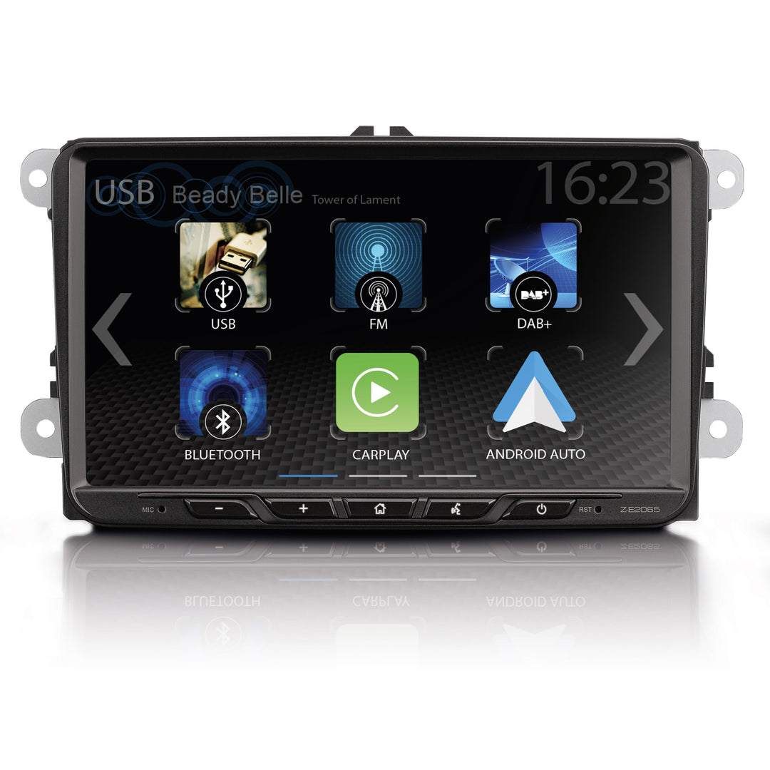 ZENEC Z-E2065 – Media Receiver/Autoradio kompatibel mit VW, Seat, Skoda, 9“ / 22,9 cm Touchscreen, M