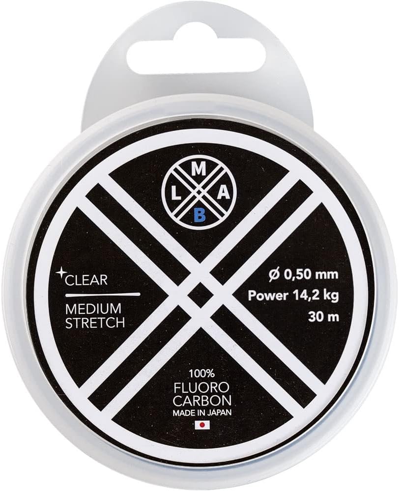 Fluorocarbon Vorfach LMAB 100 Pro Made in Japan, Vorfach-Schnur, Angel-Schnur für Hecht, Zander & Ba