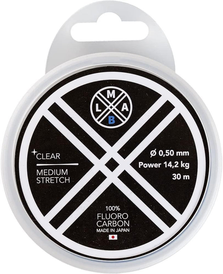 Fluorocarbon Vorfach LMAB 100 Pro Made in Japan, Vorfach-Schnur, Angel-Schnur für Hecht, Zander & Ba