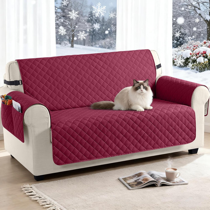 TAOCOCO Sofa Überzug, Sofabezug Wasserdicht Mit Gummiband，Wohnzimmer Anti-Rutsch Gepolsterter Sofasc