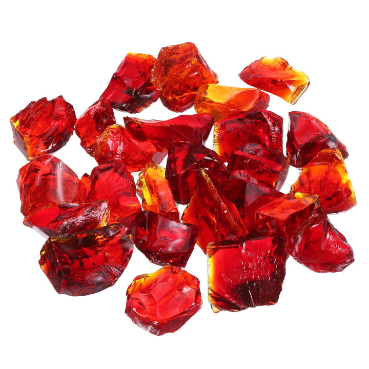 QUARKZMAN Feuer Glas für Feuerstelle 2-3cm(1/9") Hochglänzende Reflektierende Glas Steine für Natürl