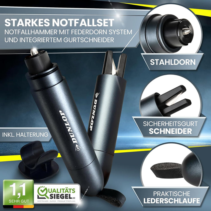 Dunlop Automotive Gurtschneider Notfallhammer-Marken Notfall Hammer mit Testglas zum Üben-Zerstört i