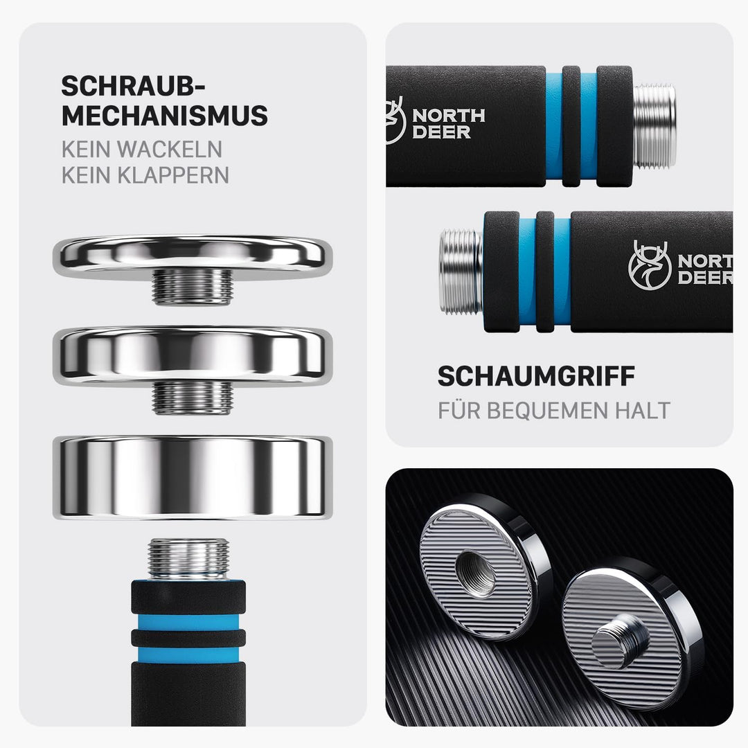 Northdeer STAHL Kurzhanteln - Ultrakompakte Einstellbare Hanteln 2,5kg 5kg 7,5kg 10kg 15kg 25kg mit