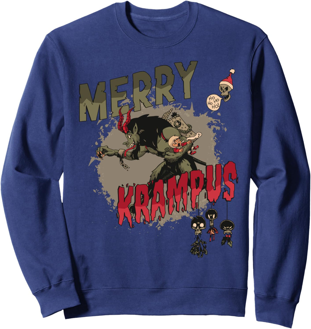Dark Christmas Krampus Dämon Bad Kids Punish Merry Krampus Sweatshirt