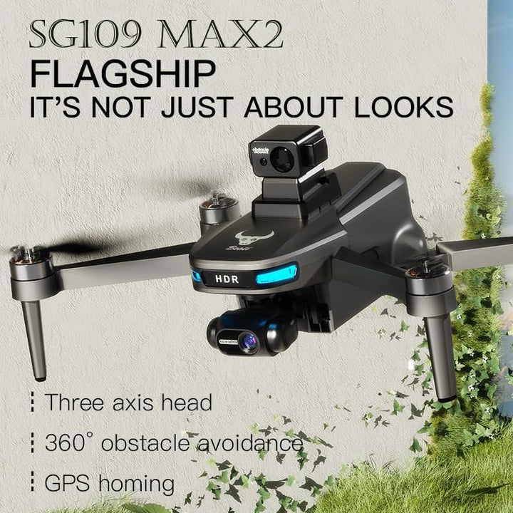 SG109 MAX2 Drohne mit Kamera 4k Erwachsene, < 249 g, Drohne Follow Me Funktion, 360° Hindernisvermei