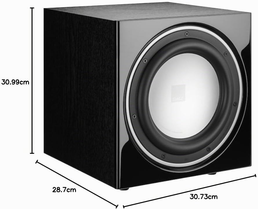 DALI SUB E-9 F Aktiv-Subwoofer - 9" Aluminium-Tieftöner, 170W RMS mit 220W Spitzenleistung, Elegante