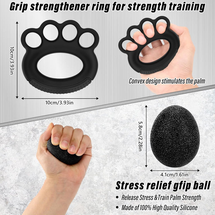 RYACO Handtrainer Fingertrainer, Griffkraft Trainer Set, verstellbarer Unterarm-Greifer (5-100 kg),