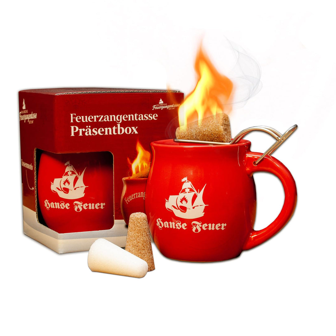 Feuerzangentasse 1er-Set, Rot/Hanse Feuer - für Feuerzangenbowle Rot / Hanse Feuer, Rot / Hanse Feue