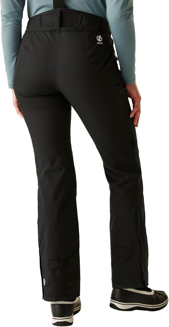 Dare 2b Damen Skihose Womens Diminish Waterproof Ski Salopettes Pants, Schwarz
