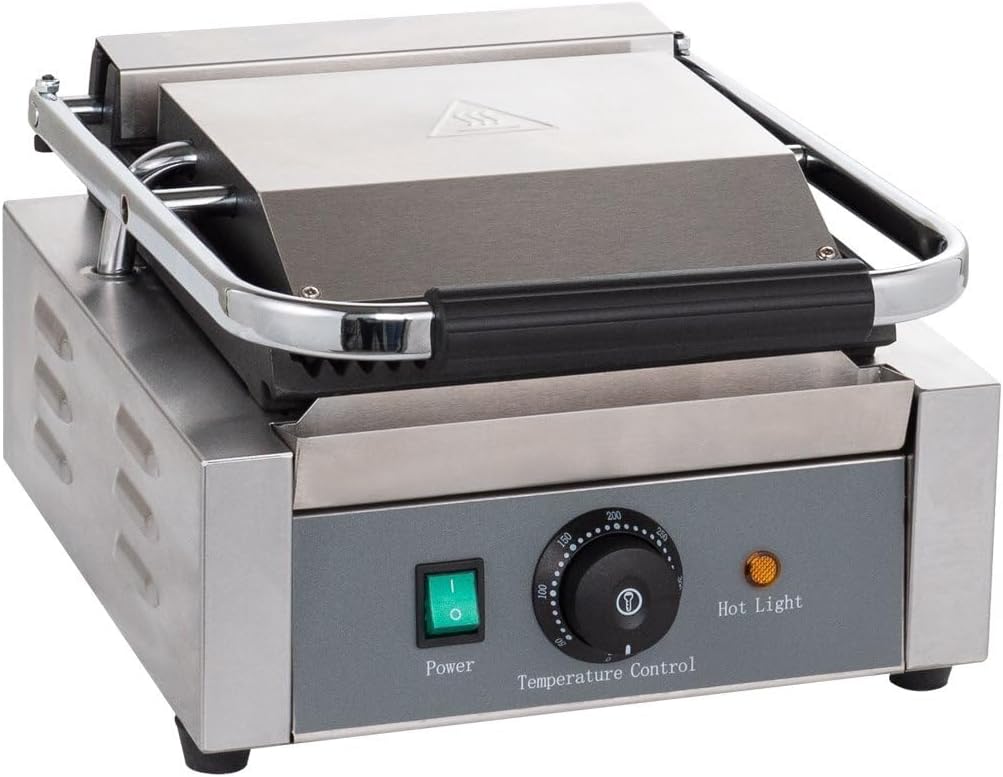 GastroHero Elektro-Kontaktgrill ECO 1,8 kW, gerillt Gastronomiebedarf