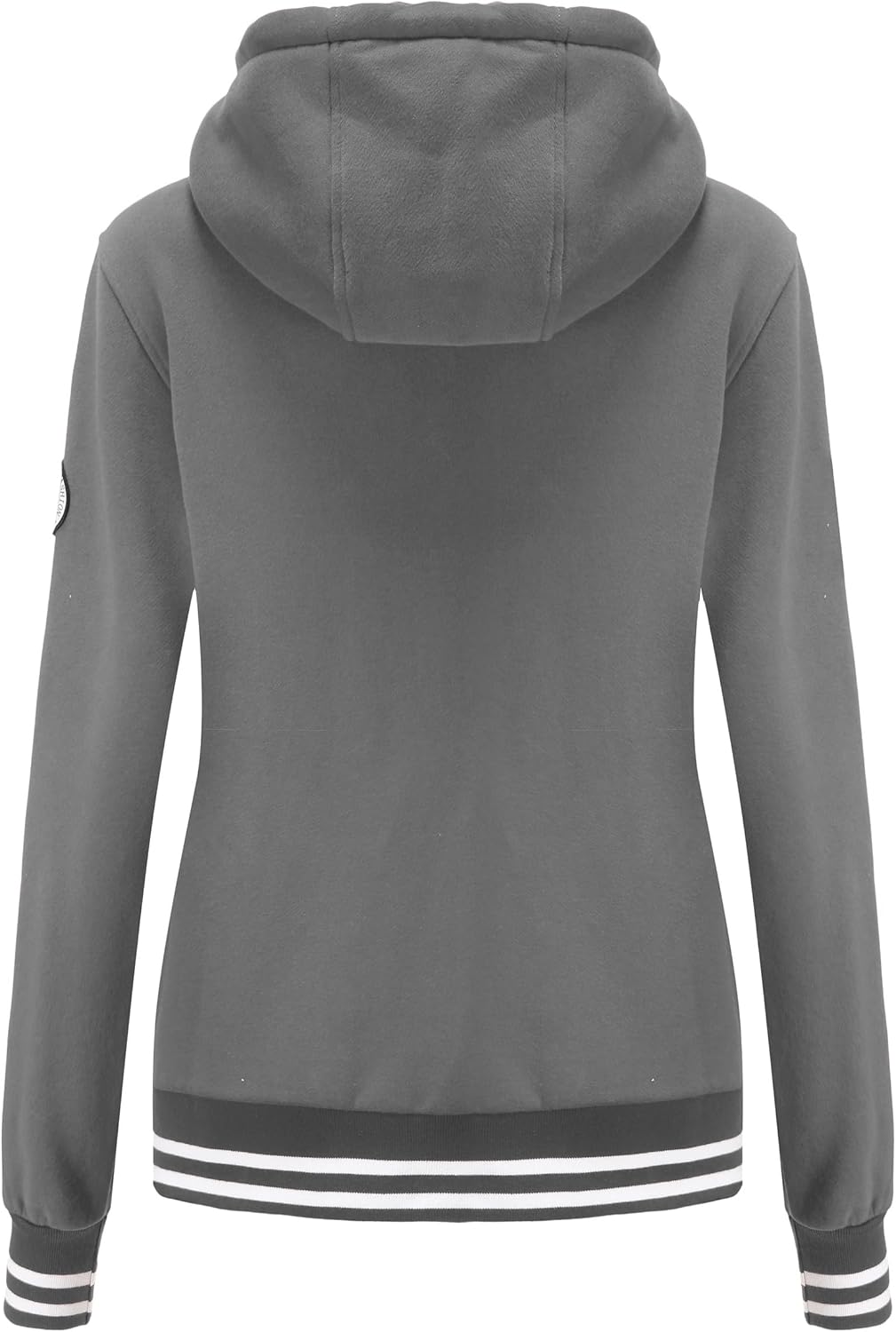 TrendiMax Damen Sweatjacke Kapuzenpullover Zip Hoodie Kapuzenjacke Winter Sweatshirt Jacke L Grau, L