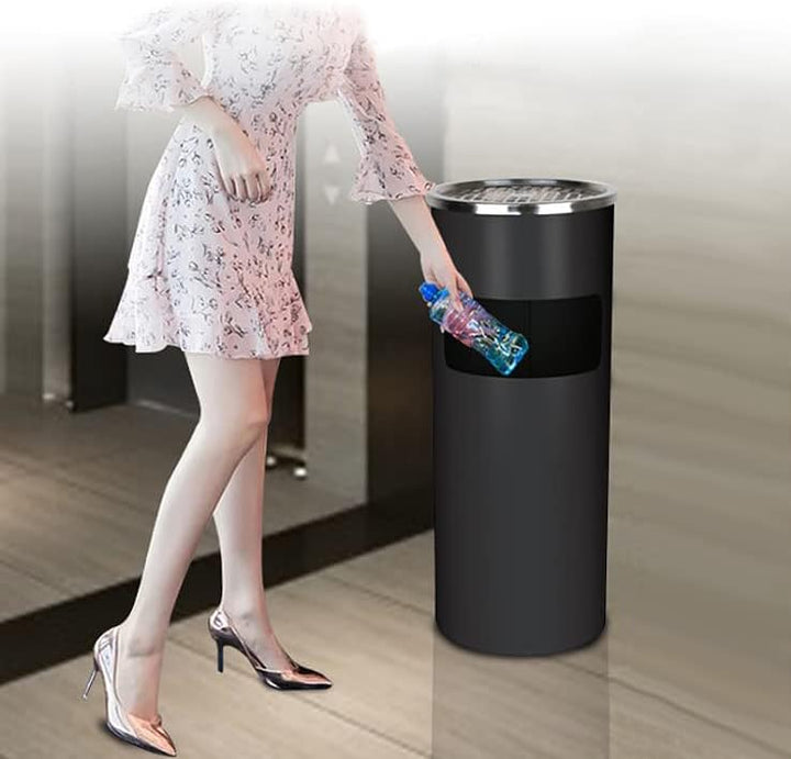 Kedia Standaschenbecher für draussen Mülleimer mit Aschenbecher Abfalleimer mit Inneneimer, Mülleime