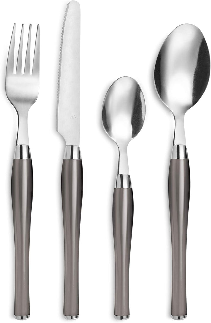 PRADEL ESSENTIEL – Drahtkorb mit 24 Besteckteilen für 6 Personen – Purity – Edelstahl 18/0, Standard
