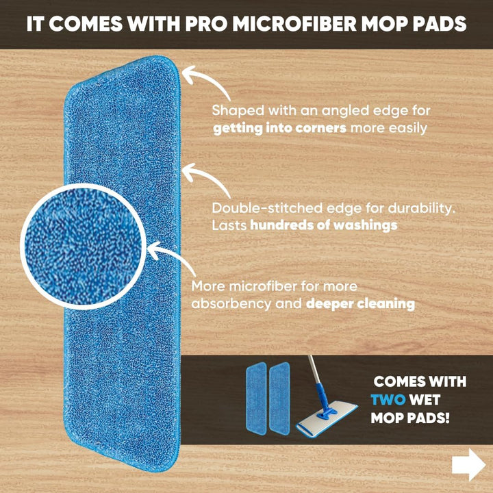 Cinch-Mop – Mikrofaser-Wischmopp für Hartholzböden – flaches Wischmopp-System für Holz, Fliesen, Lam