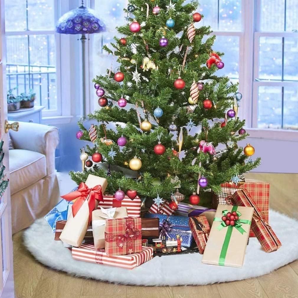 Weihnachtsbaumrock, Weicher Kunstpelz Baumröcke 90cm/36inch Durchmesser Baumrock für Weihnachten Neu