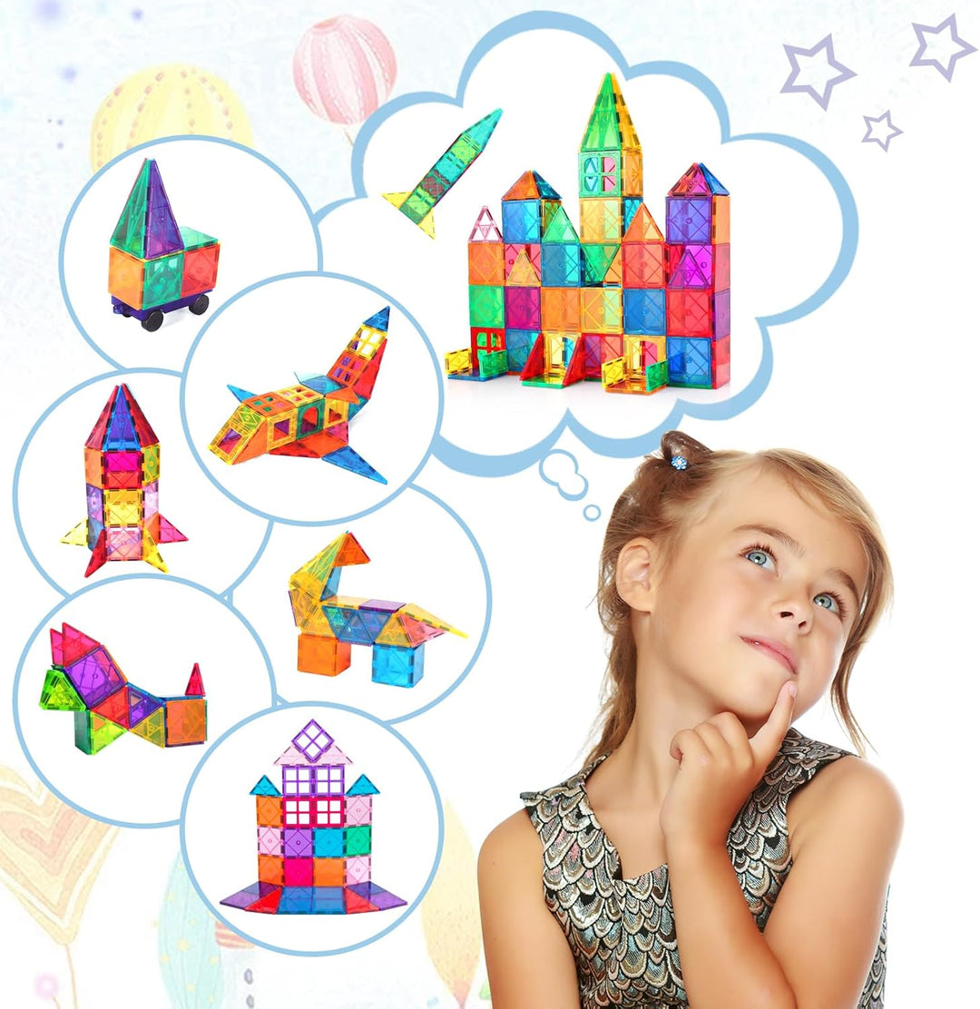 LeagoEra Magnetische Bausteine 70 Teile, Magnetspielzeug Magneten Kinder Magnetbausteine Magnet Spie