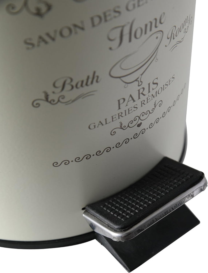 axentia Kosmetikeimer Paris aus Metall, in der Farbe Beige, Abmessungen: 17x17x24,50 cm, 126794 Druc