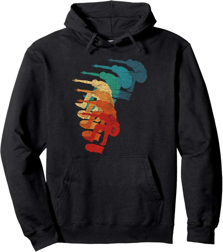Retro Skater Geschenk Männer Frauen Kinder Pullover Hoodie