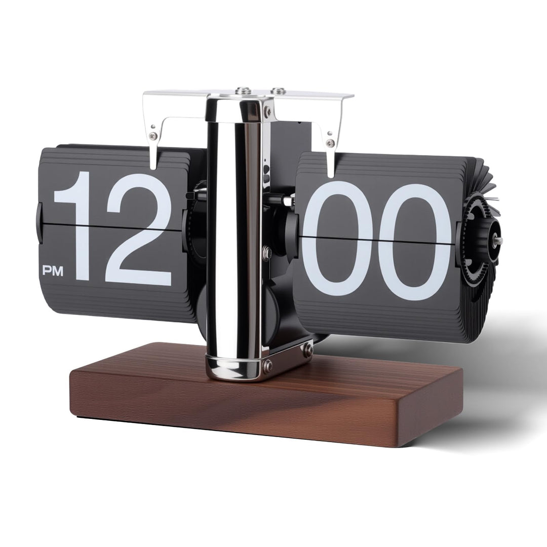 Gugxiom Flip-Tischuhr, Retro-Digitaluhr mit Umklappbarem Zifferblatt, Automatische, Batteriebetriebe