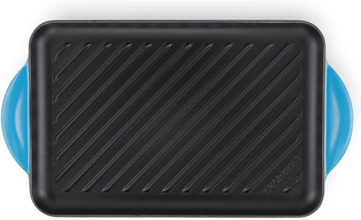 Le Creuset Rechteckige Grillplatte aus Gusseisen, 32 cm, Für alle Herdarten inkl. Induktion geeignet