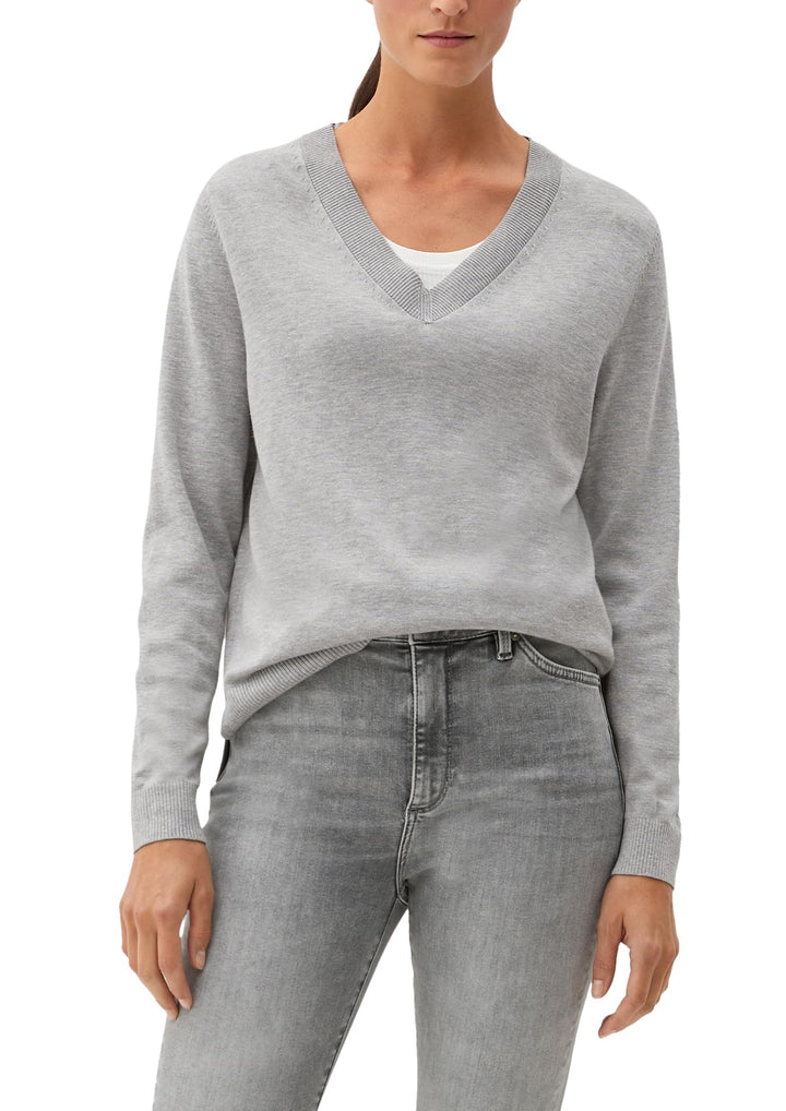 s.Oliver Feinstrickpullover aus Viskosemix, 9400 Grau