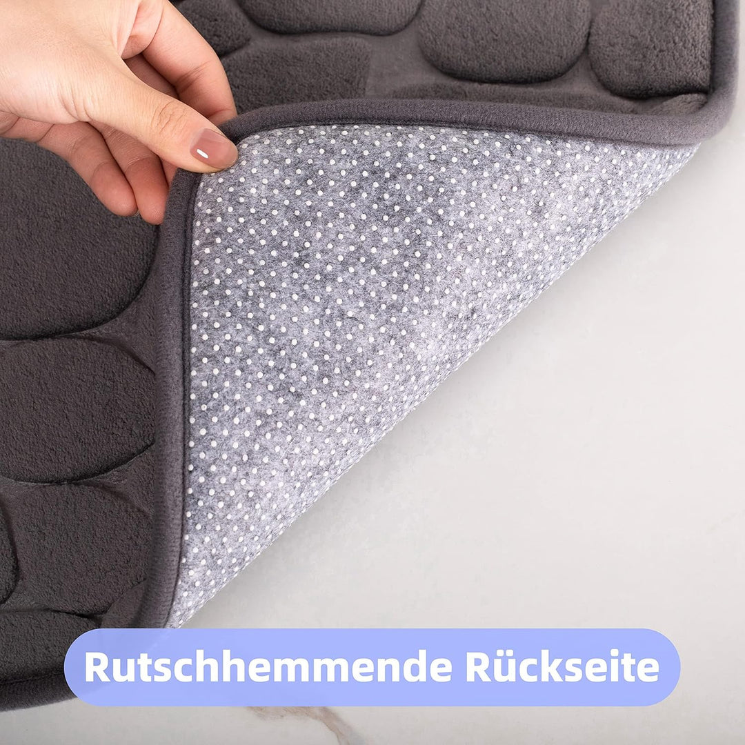 chakme Badematte Memoryschaum Badteppich Memory Foam Duschvorleger Saugfähige Badvorleger Badezimmer