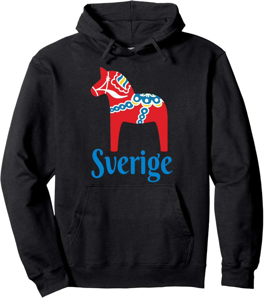 Sverige Schweden Schwedisches Dalapferd Dalecarlian Pferd Pullover Hoodie