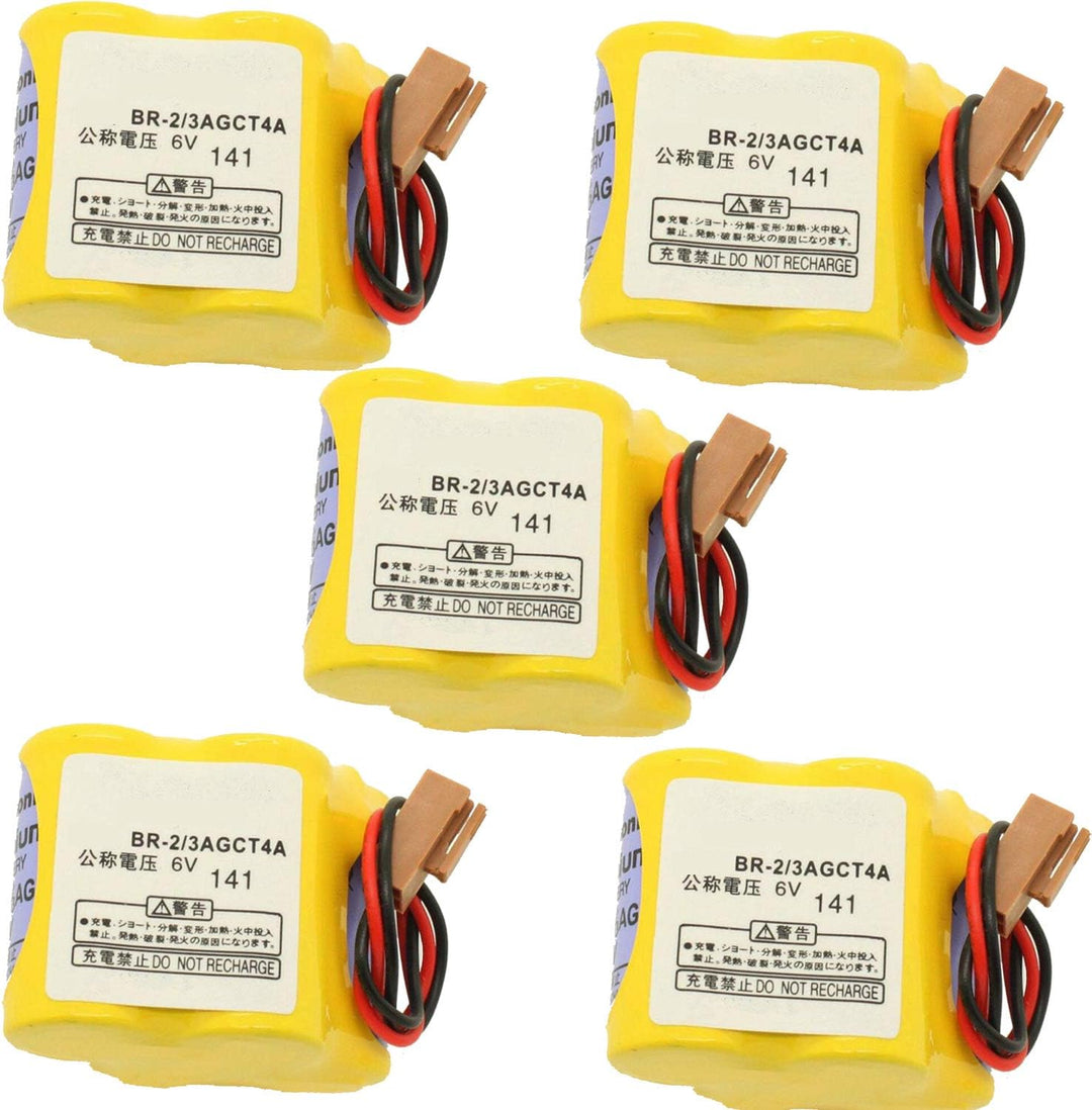 Ersatz 5PCS PLC Akku Batterie Kompatibel mit Panasonic Typ BR-2/3AGCT4A FANUC A98L-0031-0025 with Br