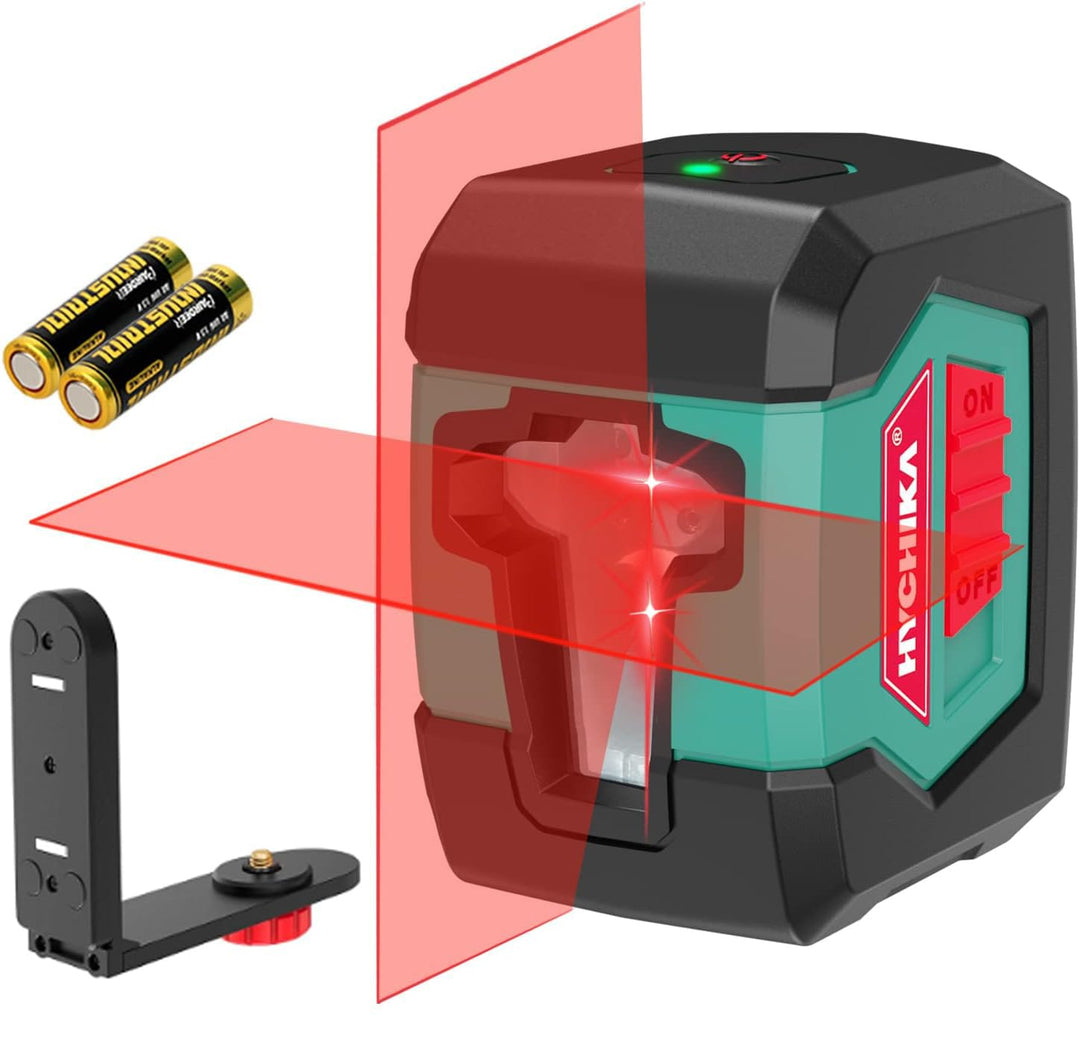 HYCHIKA Kreuzlinienlaser, Linienlaser Selbstnivellierend 15M mit Dualem Lasermodul 360°Umschaltbar H