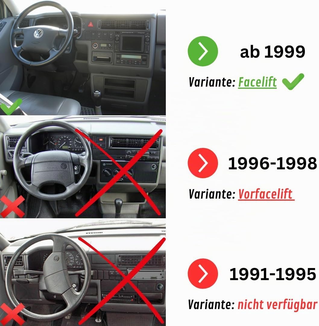 MagSafe kompatible Handyhalterung für VW T4 (Facelift ab 1999) – Magnet Halter für Armaturenbrett in