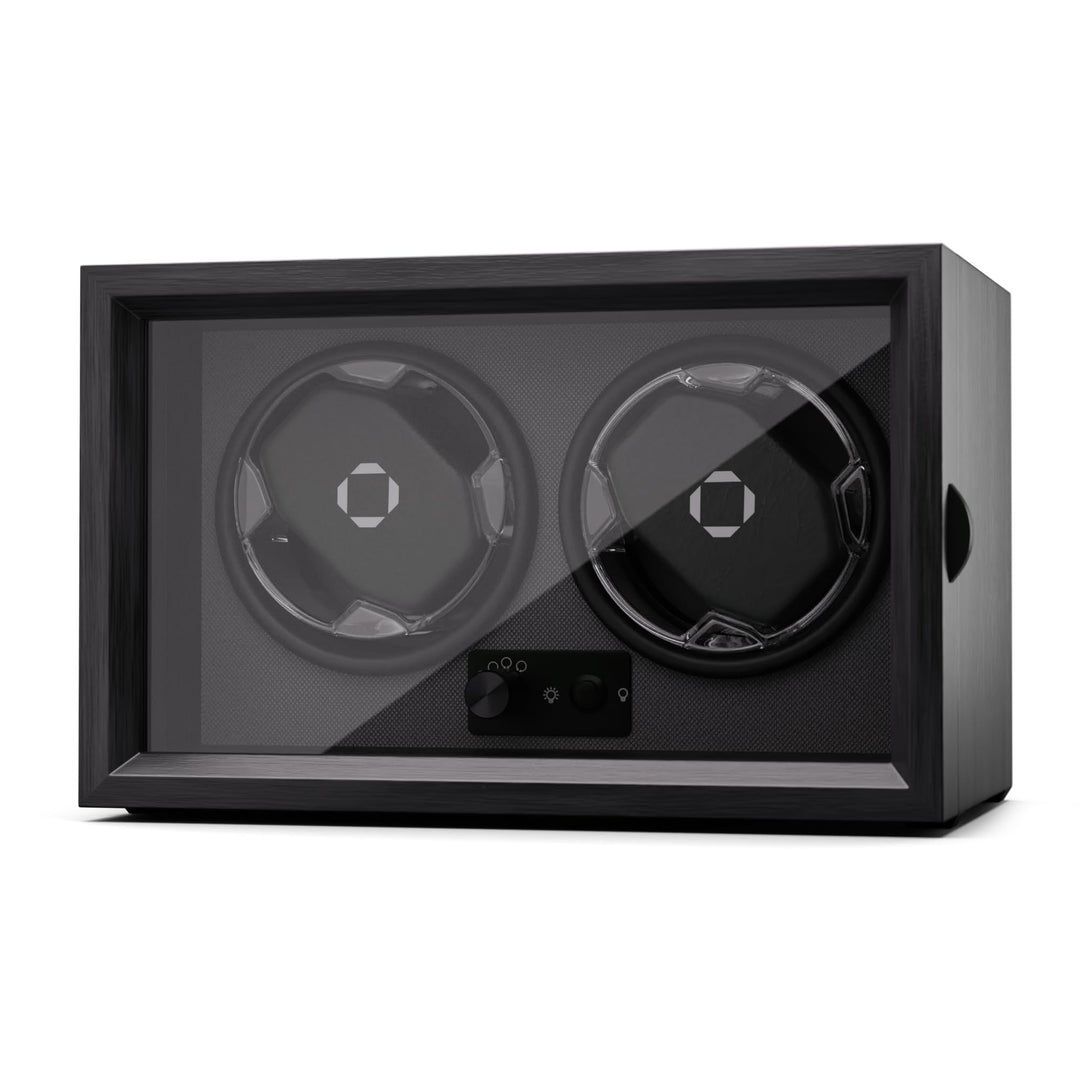Klarstein Uhrenbeweger für Automatikuhren, Automatik-Uhrenbeweger für 2 Uhren mit Acryl-Tür, Automat