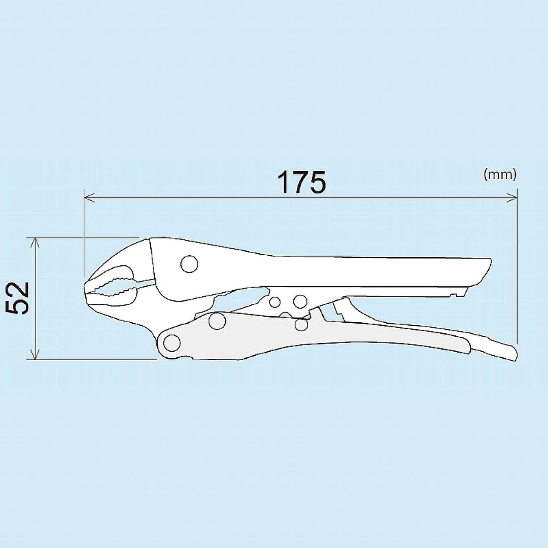 Automatik Gripzange (175mm) mit vertikalen Rillen für Gewinnung/Entfernen beschädigter Schrauben. Au