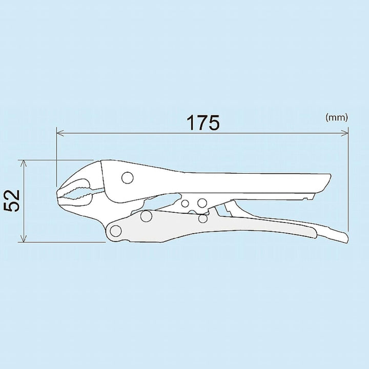 Automatik Gripzange (175mm) mit vertikalen Rillen für Gewinnung/Entfernen beschädigter Schrauben. Au
