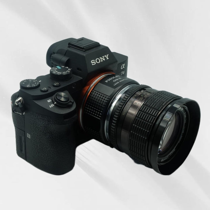 PHOLSY OM auf E Mount Adapter, Objektivadapter Kompatibel mit Olympus Zuiko OM Objektiv auf Sony E K