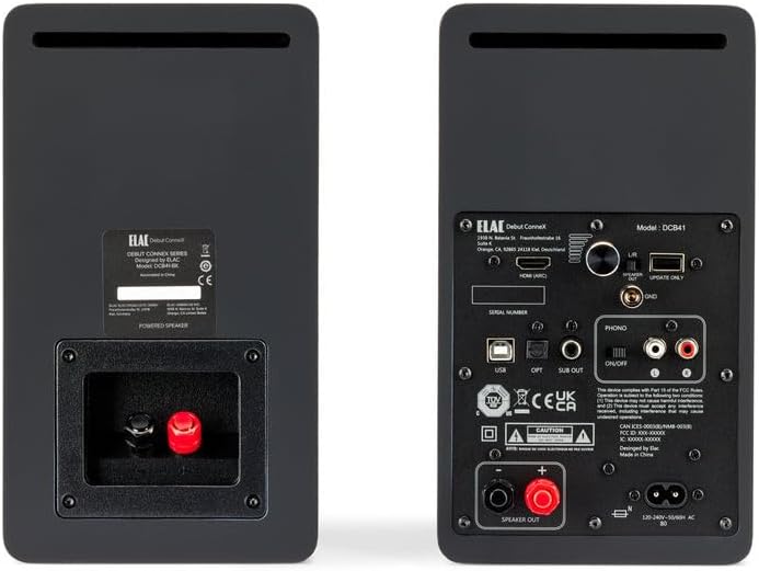 ELAC Kompakt Lautsprecher Debut ConneX DCB41, Boxen für Audiowiedergabe via HDMI, USB, Phono &amp; Bluet