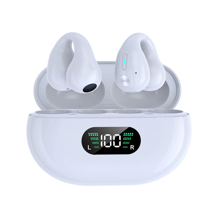 SLuB Knochenschall Kopfhörer, Open Ear Kopfhörer Bluetooth, Ohrclip-Sportkopfhörer, Bluetooth 5.4, H