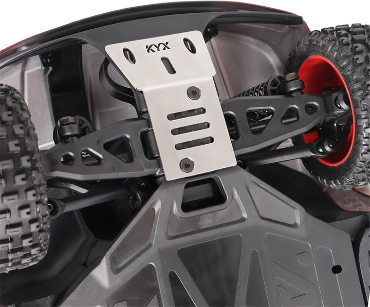RC Chassis Armor Guard Plate for Arrma 1/14 Mojave GROM RC Stainless Steel Front and Rear Chassis Gu
