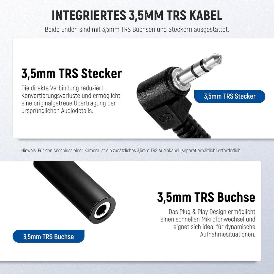NEEWER Mikrofon Tonangel aus Kohlefaser, 44–92cm ausziehbar Microphone Boompole, Mic Arm mit integri