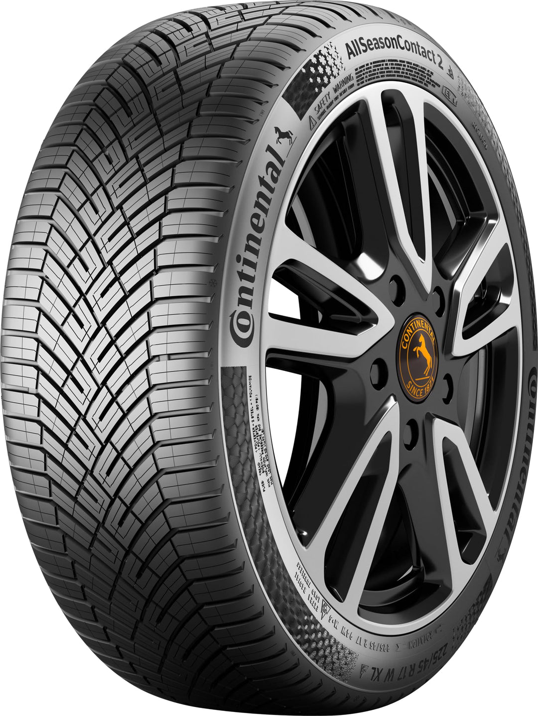 CONTINENTAL - AllSeasonContact 2-205/50 R 17-93V/B/B/72dB - Ganzjahresreifen 205/50 R 17 - 93V/B/B/7