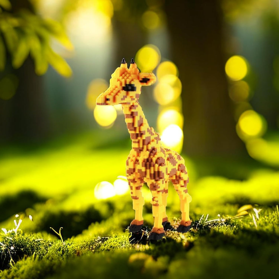 Larcele Giraffe Bausteine Spielzeug Bricks Tier Bauen Bauklötze,4737 Stücke KLJM-02 Mehrweg (Modell