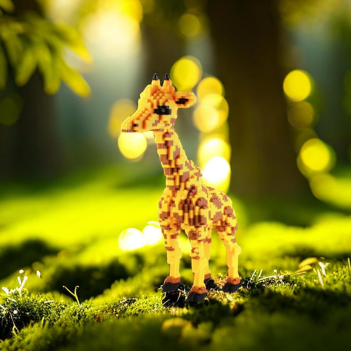 Larcele Giraffe Bausteine Spielzeug Bricks Tier Bauen Bauklötze,4737 Stücke KLJM-02 Mehrweg (Modell