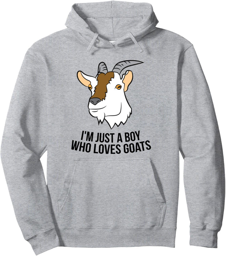 Ich bin nur ein Junge, der Ziegen liebt Pullover Hoodie