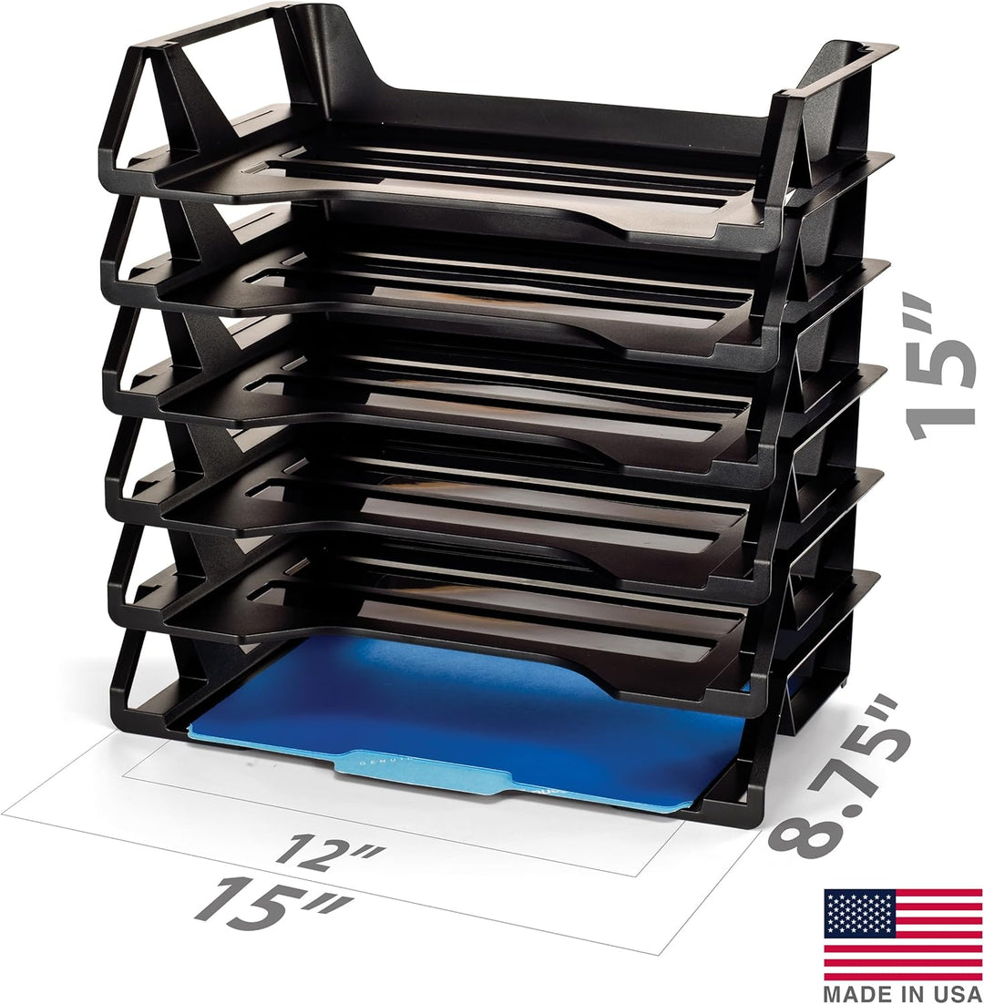 Officemate OIC Achieva Briefablage, seitlich, recycelt, Schwarz, 6 Stück (26212), 1