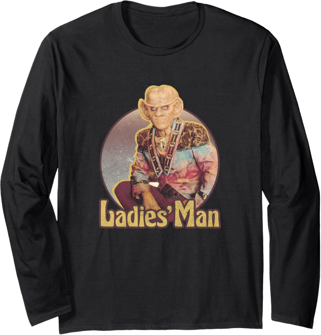 Star Trek DS9 Quark Ladies' Man Retro Langarmshirt