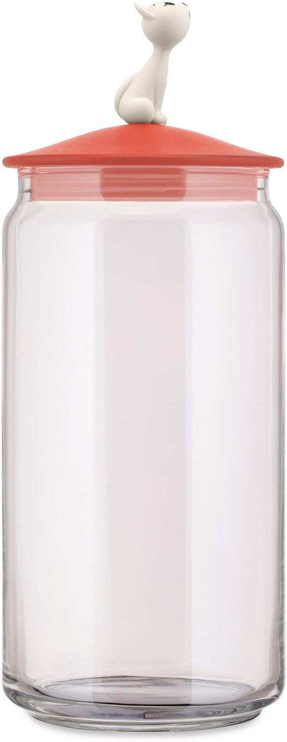 Alessi MIO JAR,BARATTOLO Gatti RO, Glas,thermoplastischem Harz, Mehrfarbig, One Size