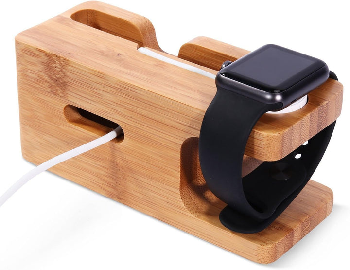 Bambus Ladestand Aufladung Docking Station/Cradle/Halter/Ladegerät Stand/Handy Halterung für iPhone