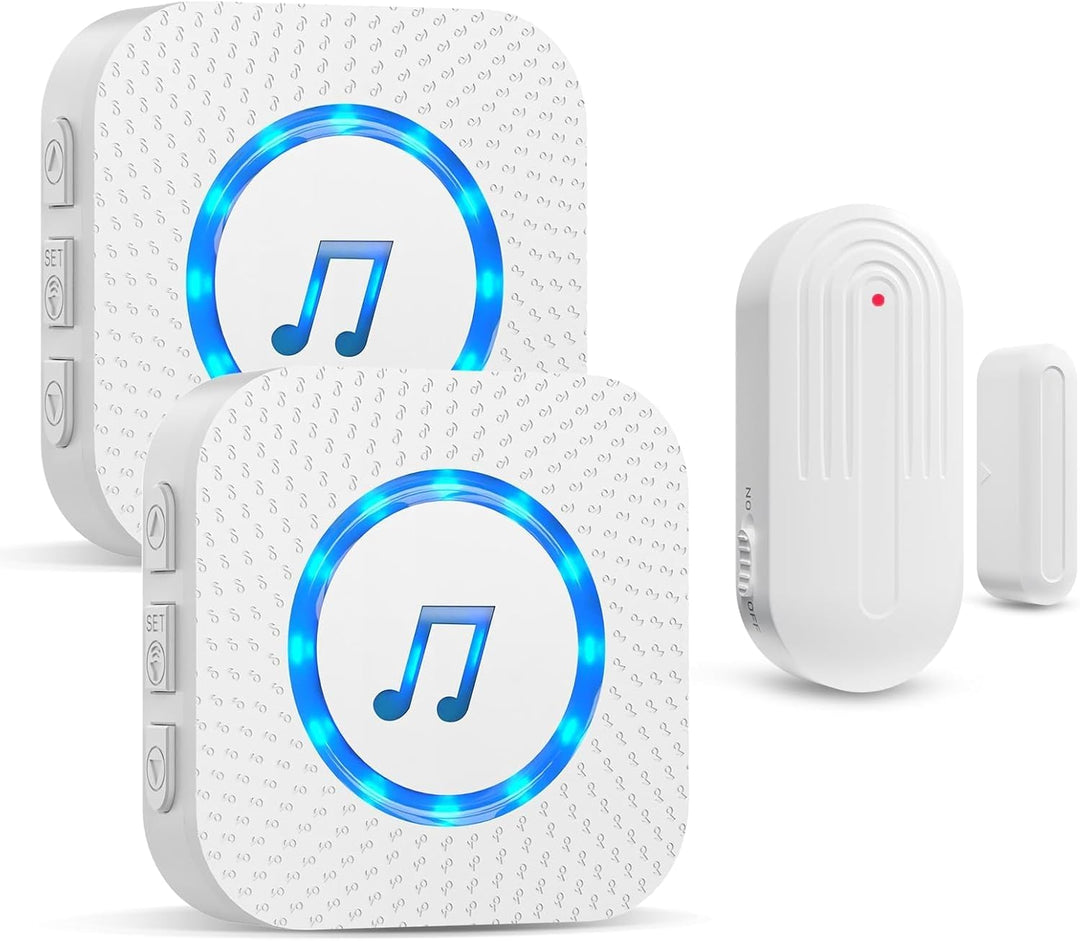 SanJie Tür Fenster Sensor,Türalarm Fensteralarm 150M/500FT Reichweite 55 Melodien auf 5 Volumes,Türs