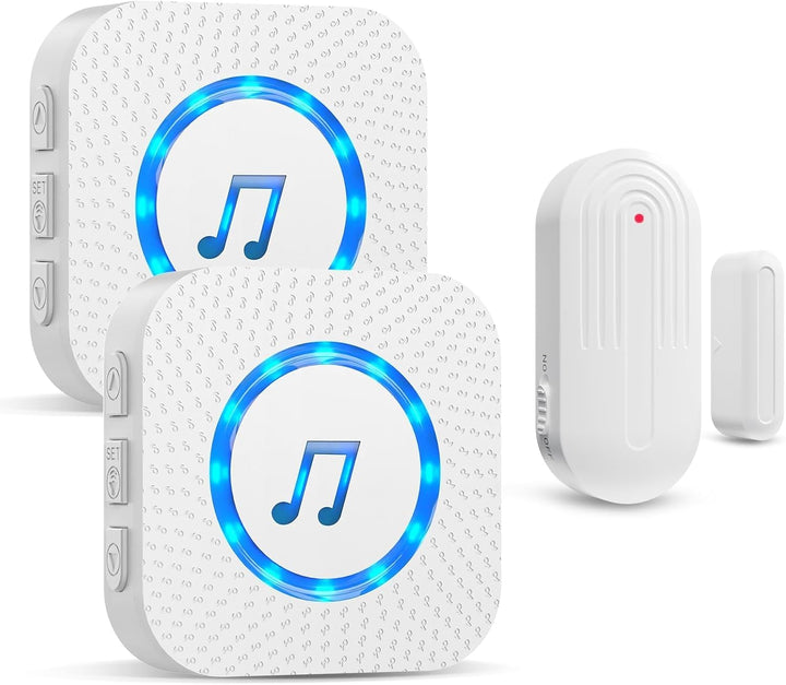 SanJie Tür Fenster Sensor,Türalarm Fensteralarm 150M/500FT Reichweite 55 Melodien auf 5 Volumes,Türs